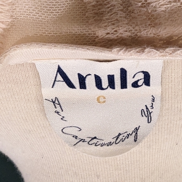 ARULA Enzo Embroidered Lace Peplum Boho Top, Elastic Waistline. (SzC) 22… - Picture 8 of 15